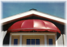 Advanced Awnings Residential Red Patio Awning