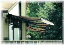 Advanced Awnings striped Residential Porch Awning