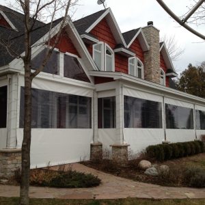 Advanced Awnings Home owner enclosed porch