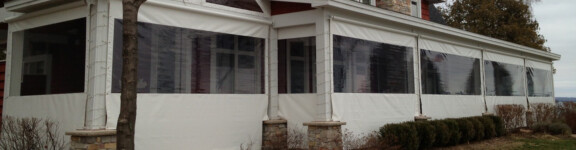 Advanced Awnings Home owner enclosed porch